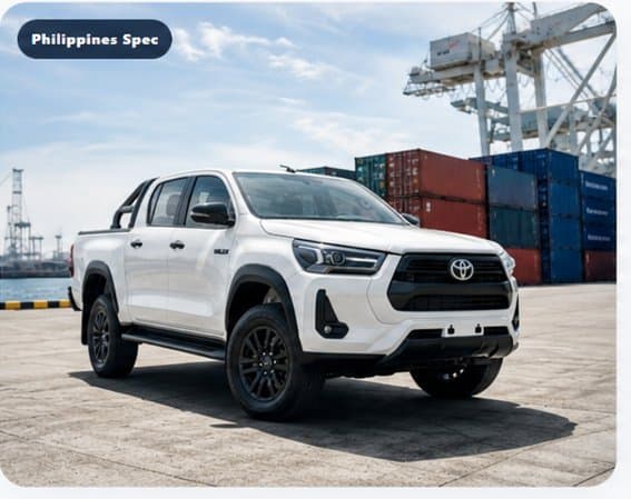 White Toyota Hilux Philippines export unit